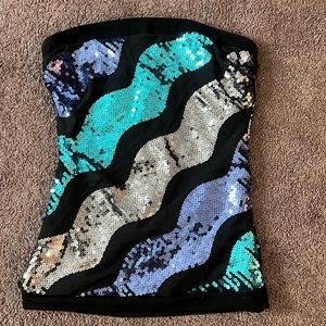 Sequence strapless fitted top